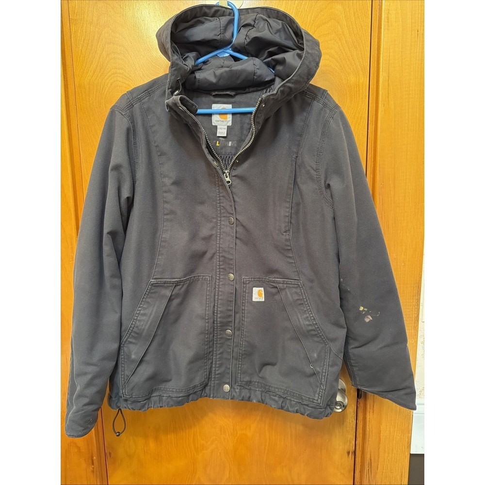 Carhartt Womens Full Swing Cryder Insulated Jacket Black Size Large 12/14 READ